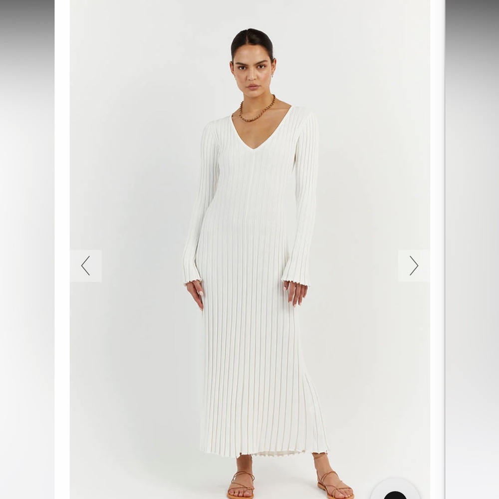 DISSH White Pleated Midi Dress - Picture 6 of 16
